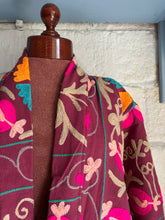 Load image into Gallery viewer, Indian cotton embroidered oversized jacket