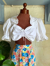 Load image into Gallery viewer, Gathered Front Cotton Cropped Blouse - 14