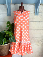 Load image into Gallery viewer, Coral Drop Waist Peplum Dress 16