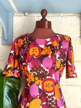Load image into Gallery viewer, Burgundy Fruit Print Midi Dress 12