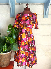 Load image into Gallery viewer, Burgundy Fruit Print Midi Dress 12