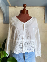 Load image into Gallery viewer, Long Sleeve Broderie Anglaise Top - 12