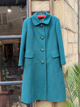 Load image into Gallery viewer, 1960's Emerald Green Wool Coat