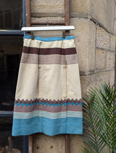Load image into Gallery viewer, 1960's Gor Ray Cream, Blue and Brown Wool Skirt