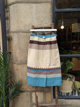 Load image into Gallery viewer, 1960's Gor Ray Cream, Blue and Brown Wool Skirt