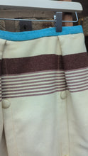 Load and play video in Gallery viewer, 1960's Gor Ray Cream, Blue and Brown Wool Skirt