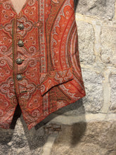 Load image into Gallery viewer, Orange paisley waistcoat
