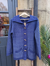 Load image into Gallery viewer, Blue Cardigan with Toggle Buttons size 10/12
