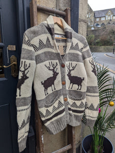 Wool Reindeer Cardigan Size 10/12