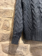 Load image into Gallery viewer, Aran dark grey boxy jumper
