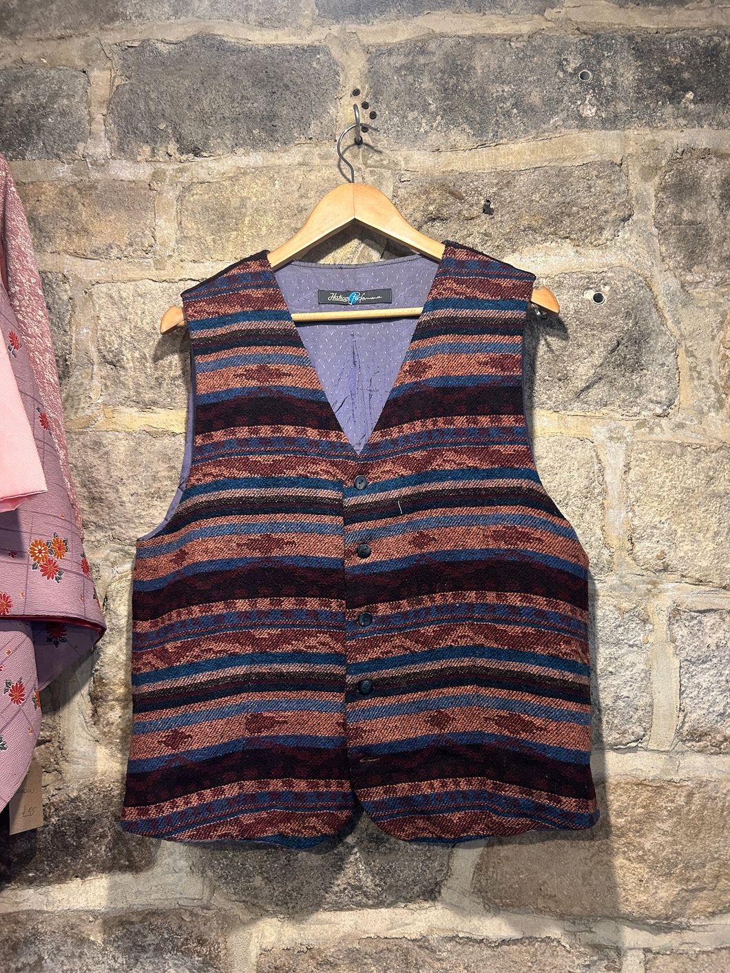 Aztec wool waistcoat