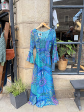 Load image into Gallery viewer, 1960s turq maxi dress
