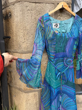 Load image into Gallery viewer, 1960s turq maxi dress
