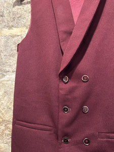 Burgundy wool waistcoat