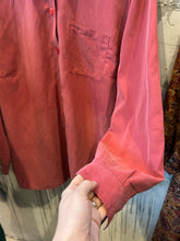 Load image into Gallery viewer, 1980s Raspberry silk shirt
