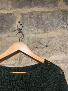Aran dark green jumper