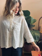 Load image into Gallery viewer, Cotton broderie anglaise shirt
