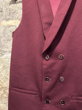 Load image into Gallery viewer, Burgundy wool waistcoat
