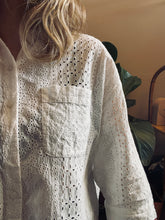 Load image into Gallery viewer, Cotton broderie anglaise shirt
