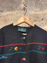 Load image into Gallery viewer, Folky black embroidered jacket
