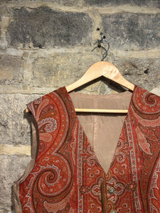 Orange paisley waistcoat