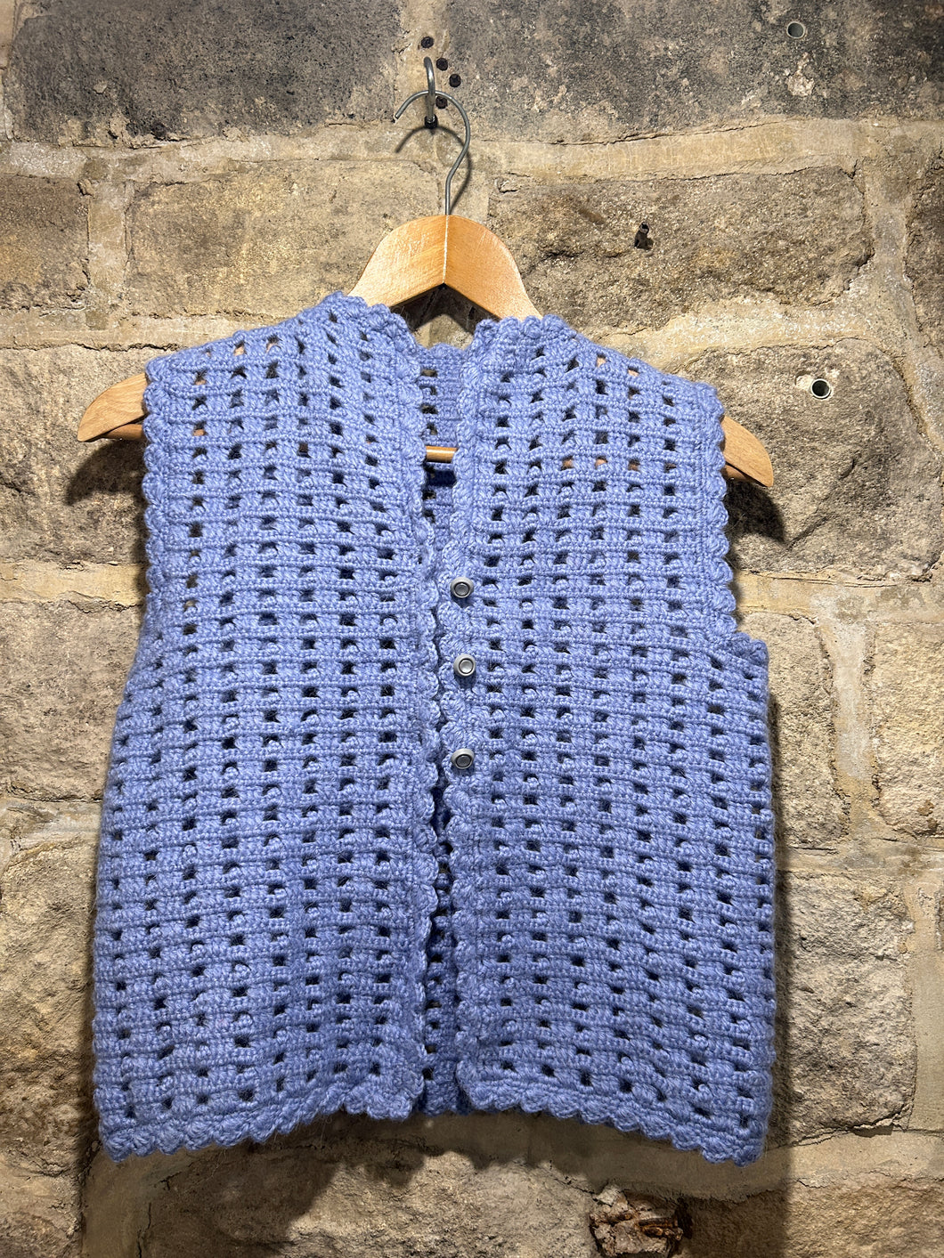 1970s crocheted waistcoat