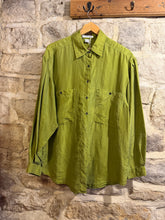 Load image into Gallery viewer, All silk sage green shirt
