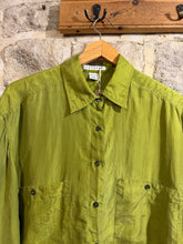 Load image into Gallery viewer, All silk sage green shirt
