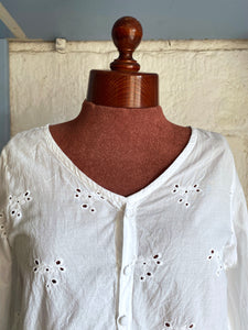 Long Sleeve Broderie Anglaise Top - 12