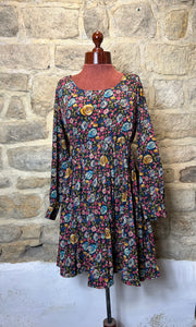 1960s floral pleated frock