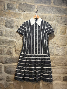 1960s cotton drop waist dress