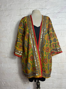 Hand embroidered kimono jacket