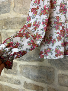 1960s floral boxy blouse