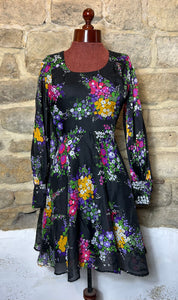 1960s floral shift dress